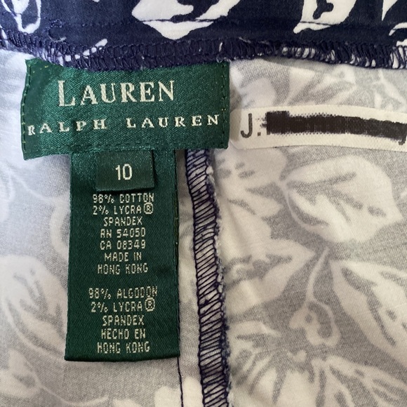 Lauren by Ralph Lauren floral stretch capris sz 10 - Picture 5 of 5